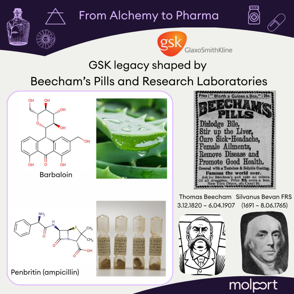 Molport Chronicles- from Alchemy to Pharma | GSK legacy by Beecham’s Pills and Research Laboratory 